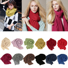 cotton scarf women shawls and scarves for women scarf solidcolorcasual neck warmer wrap long pashmina J4U66