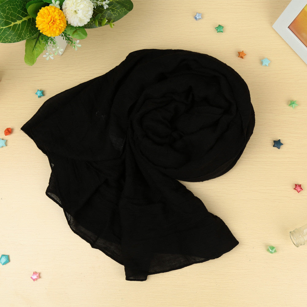 cotton scarf women shawls and scarves for women scarf solidcolorcasual neck warmer wrap long pashmina J4U66