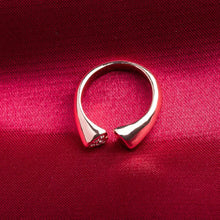 crystal heart rings roxi women wedding engagement love sweet jewelry rings rose gold plated smooth opening rings J4U66