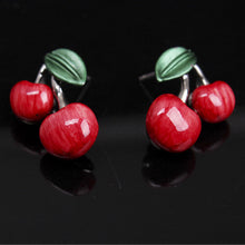 Cute Cherry Statement Necklace With Earrings Maxi Necklace For Women Best Gift S J4U66