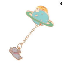 Cute Egg Cat Moon Rabbit Chain Brooch Badge Pin Jewelry Gift Women Girl Accessories S  Collar brooch J4U66