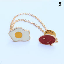 Cute Egg Cat Moon Rabbit Chain Brooch Badge Pin Jewelry Gift Women Girl Accessories S  Collar brooch J4U66