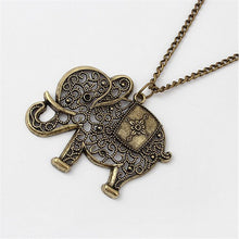 Cute Vintage Retro Charms Hollow Out Elephant Metal Necklace&Pendants Women Jewelry Gift J4U66
