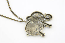 Cute Vintage Retro Charms Hollow Out Elephant Metal Necklace&Pendants Women Jewelry Gift J4U66