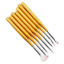 Fashion Design 7pc /1 Lot Painting Dotting Pens Nail Brushes Women Nails Art Tools Manicure Pen Plastic  J4U66