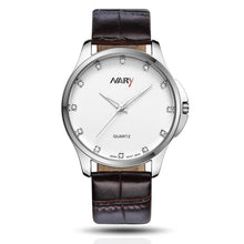 Fashion Dress LRhinestone Men Business Sport Leather Waterproof Quartz Wrist Watch J4U66