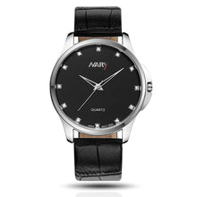 Fashion Dress LRhinestone Men Business Sport Leather Waterproof Quartz Wrist Watch J4U66