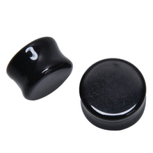 Ear Piercing Jewelry Black 6 Sizes Faux Agate Ear Expander Plugs Stretcher Gauge Tunnels J4U66