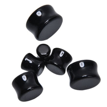 Ear Piercing Jewelry Black 6 Sizes Faux Agate Ear Expander Plugs Stretcher Gauge Tunnels J4U66