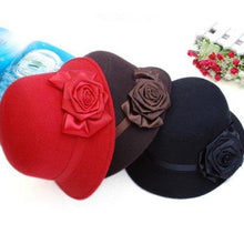 elegant women ladies fedora cloche flower rose bucket hat headwear gray J4U66