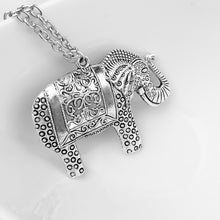 Elephant Ethnic Necklace Africa Elephant Pendant Sweater Long Chain Fine Necklace For Women 45CM J4U66