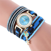 Fashion Women's Ladies Dress Watches Key Braided Rhinestone Quartz Wrist Watches Lady Dress Watches Relogio Femininos J4U66