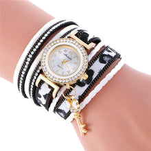 Fashion Women's Ladies Dress Watches Key Braided Rhinestone Quartz Wrist Watches Lady Dress Watches Relogio Femininos J4U66