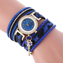 Fashion Women's Ladies Dress Watches Key Braided Rhinestone Quartz Wrist Watches Lady Dress Watches Relogio Femininos J4U66