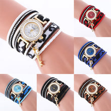 Fashion Women's Ladies Dress Watches Key Braided Rhinestone Quartz Wrist Watches Lady Dress Watches Relogio Femininos J4U66