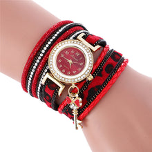 Fashion Women's Ladies Dress Watches Key Braided Rhinestone Quartz Wrist Watches Lady Dress Watches Relogio Femininos J4U66
