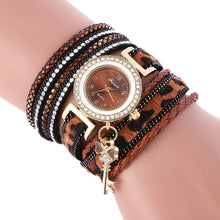 Fashion Women's Ladies Dress Watches Key Braided Rhinestone Quartz Wrist Watches Lady Dress Watches Relogio Femininos J4U66