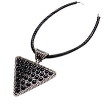 hollow carved peach heart rhinestone women lady long necklace bronze silver golden jewelry J4U66