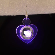 Fashion LED Light Up Bling Ear Earrings Heart Earrings Earring For Dance Party J4U66