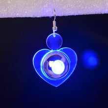 Fashion LED Light Up Bling Ear Earrings Heart Earrings Earring For Dance Party J4U66
