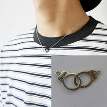 Individual Gold Color Steampunk Necklace Costume Jewelry Handcuffs Collar Necklace J4U66