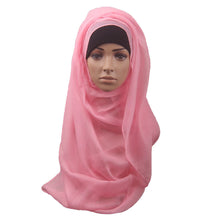 Fashion Islamic Turban Head Wear Band Neck ChCover Bonnet Muslim Short Hijab Shawls Arab Women Scarf J4U66