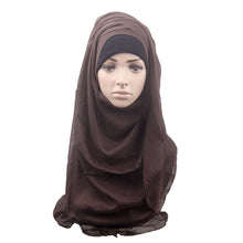 Fashion Islamic Turban Head Wear Band Neck ChCover Bonnet Muslim Short Hijab Shawls Arab Women Scarf J4U66