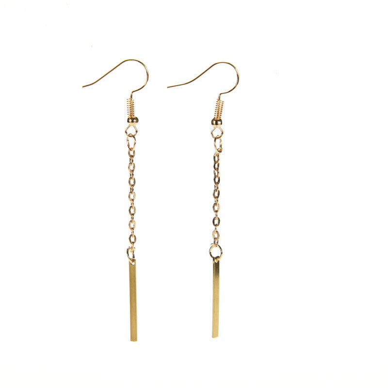 Jewelry Ear Stud For Women Gold Plated Party Cocktail Long Dangle Drop Chain Tassels Hook Earrings J4U66
