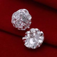 Jewelry Earring Women Cute Rose Stud Earrings Gifts For Lady Jewelry Silver Color J4U66