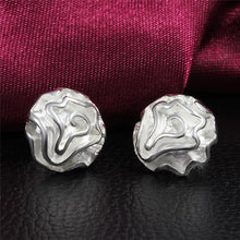 Jewelry Earring Women Cute Rose Stud Earrings Gifts For Lady Jewelry Silver Color J4U66