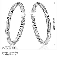 jewelry womens silver plated big round hoop earings bijoux earrings for wedding smte50 J4U66