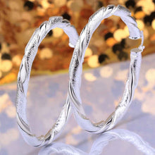 jewelry womens silver plated big round hoop earings bijoux earrings for wedding smte50 J4U66