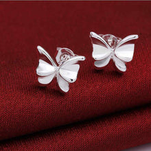jewelry womens silver plated buttfly means stud earings bijoux earrings for wedding smte540 J4U66