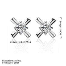 jewelry womens silver plated crossfit stud earings bijoux earrings for wedding smte57 J4U66