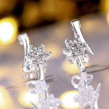 jewelry womens silver plated flower stud earings bijoux earrings for wedding smte5 J4U66