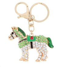 jewelry hollow out horse car key chain rhinestone animal pendant key ring couple keychain keyring 5color J4U66