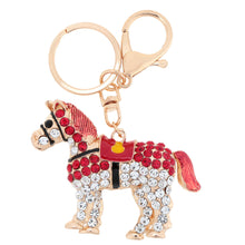 jewelry hollow out horse car key chain rhinestone animal pendant key ring couple keychain keyring 5color J4U66