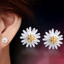 Jewelry Imitation silver models Daisy Gerbera daisy fresh high-end jewelry gift earrings J4U66