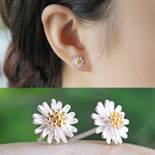 Jewelry Imitation silver models Daisy Gerbera daisy fresh high-end jewelry gift earrings J4U66