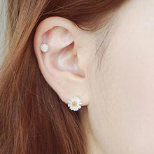Jewelry Imitation silver models Daisy Gerbera daisy fresh high-end jewelry gift earrings J4U66