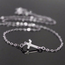 Jewelry Necklace For Women Tiny Gold Sideways Cross Necklace Silver Cross Necklace Pendant Jewelry Collares Mujer Bijoux J4U66