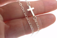 Jewelry Necklace For Women Tiny Gold Sideways Cross Necklace Silver Cross Necklace Pendant Jewelry Collares Mujer Bijoux J4U66