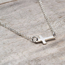 Jewelry Necklace For Women Tiny Gold Sideways Cross Necklace Silver Cross Necklace Pendant Jewelry Collares Mujer Bijoux J4U66