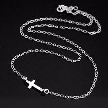 Jewelry Necklace For Women Tiny Gold Sideways Cross Necklace Silver Cross Necklace Pendant Jewelry Collares Mujer Bijoux J4U66
