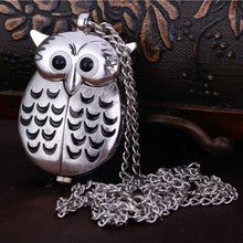Jewelry Owl Necklace Pendant Chain Pocket Quartz Watch Analog Clock PY8 J4U66