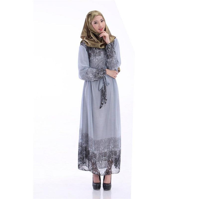 Fashion Kaftan Abaya Jilbab Islamic Muslim Women Vintage Maxi Dress+Belt PY3 J4U66