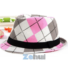 kids baby fedora hats jazz cool boy girl cap pography top hat cotton trilby J4U66