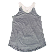 Lace Crochet Back Striped Vest Casual Plus Size Sleeveless Tank Top Shirt blusa S-XL DesignWomen Sexy Tank Tops J4U66