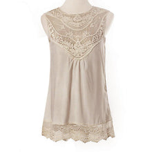 Fashion Lace Women's Tank Tops Crochet Embroidery Women Tank Top Sleeveless Shirt Casual Blouse J4U66