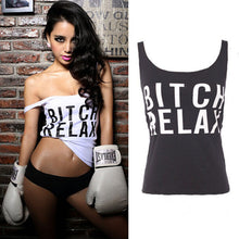 Ladies Best Bitch Letter Print Sleeveless T-Shirt Shirt Tank Women Tops Singlet Cami Vest J4U66